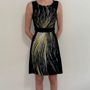 Max & Cleo Black Swirl Dress